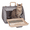 Gray & Tan, variant on SportPet Collapsible Carrier for Cats, Foldable Plastic Travel Crate, Durable, Water Resistant Bed Included, Extra Large, 18.75 x 17.25 x 23.13 in