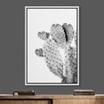 thumbnail image 2 of IDEA4WALL Framed Canvas Wall Art Spiky Cactus with Buds Botanical Art Black And White Desert Succulent Floral Photography Print Rustic for Living Room, Bedroom, Office - 16"x24" White, 2 of 5