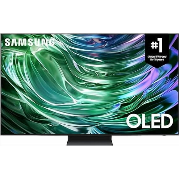 Restored Samsung 77″ OLED 4K Smart TV QN77S90DAFXZC HDR+, 144Hz, AI Processor, Gaming Hub, Q-Symphony, LaserSlim Design - Open Box