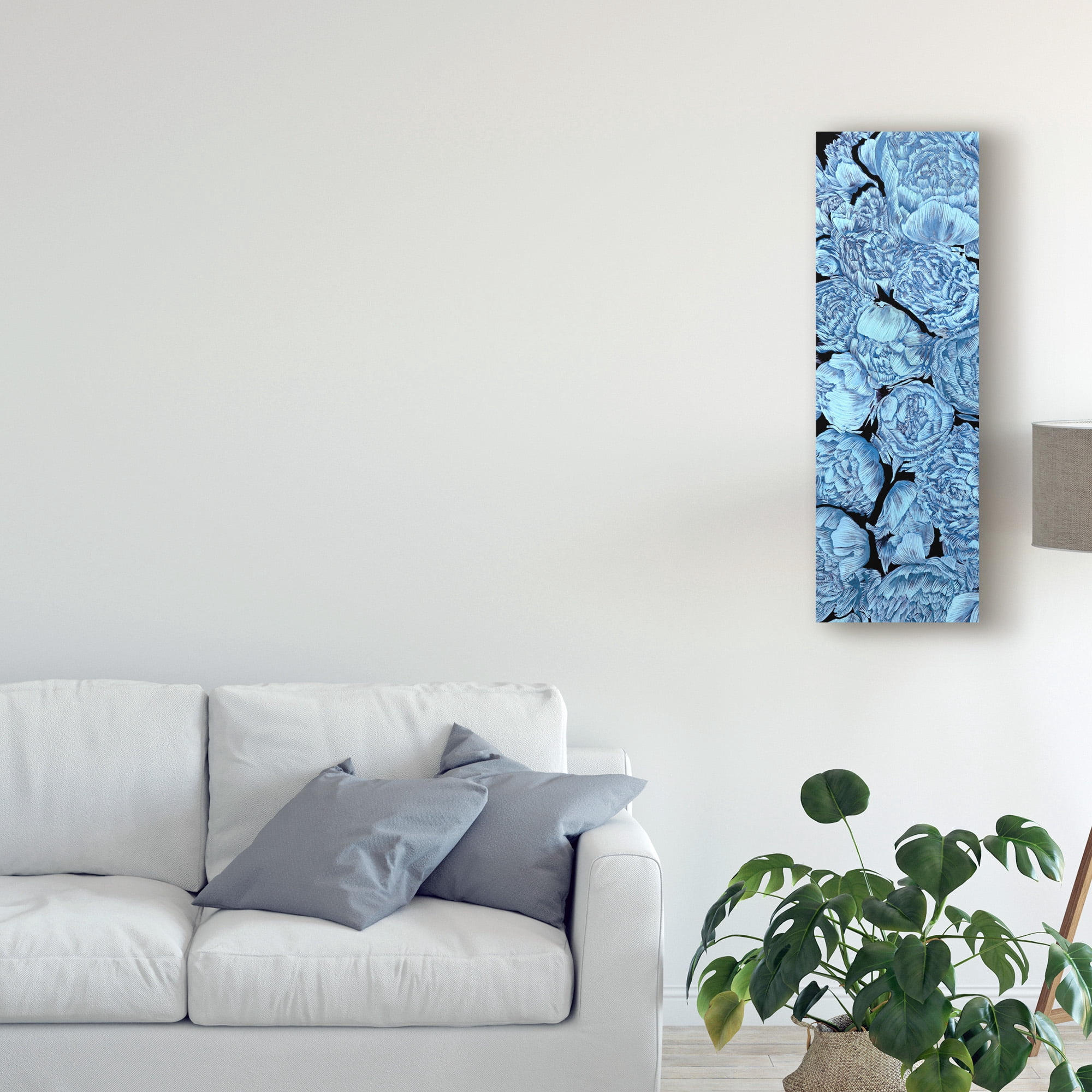 Trademark Fine Art 'Blue Peonies I' Canvas Art by Melissa Wang