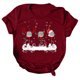 thumbnail image 2 of Gibobby Camisas de Navidad para mujer Navidad Copa de de nieve Astas Impresión O Cuello Manga corta Camiseta suelta Blusa Tops(Vino,G), 2 of 4