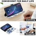 thumbnail image 3 of TECH CIRCLE Flip Wallet Phone Case for Galaxy S22 Ultra (6.8", 2022) with Credit Card/Cash Slot, Stand Feature, Beatiful Floral Pattern PU Leather Protective Lightweight Cute Case, Colorful Flowers, 3 of 6