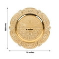 thumbnail image 3 of BalsaCircle 6 Gold Round 13 in Plastic Charger Plates Floral Embossed Design Scalloped Rim Party Decorations, 3 of 8