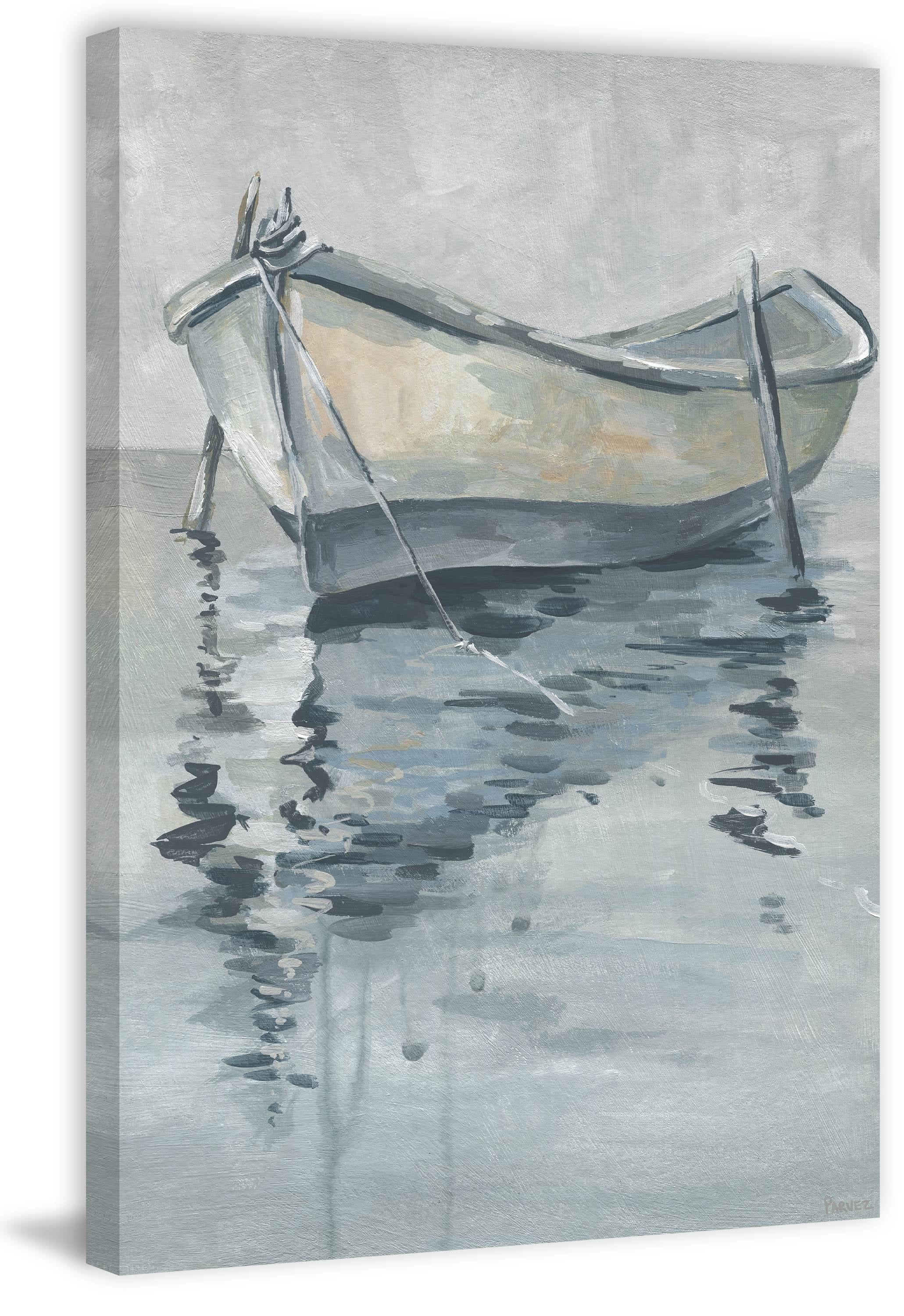 Parvez Taj Gloomy Boat Canvas Wall Art