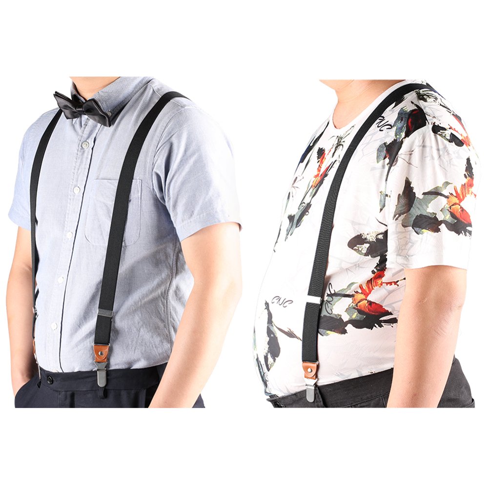 black/Blue Yshape Carhartt Suspenders for Men, Durable Adjustable