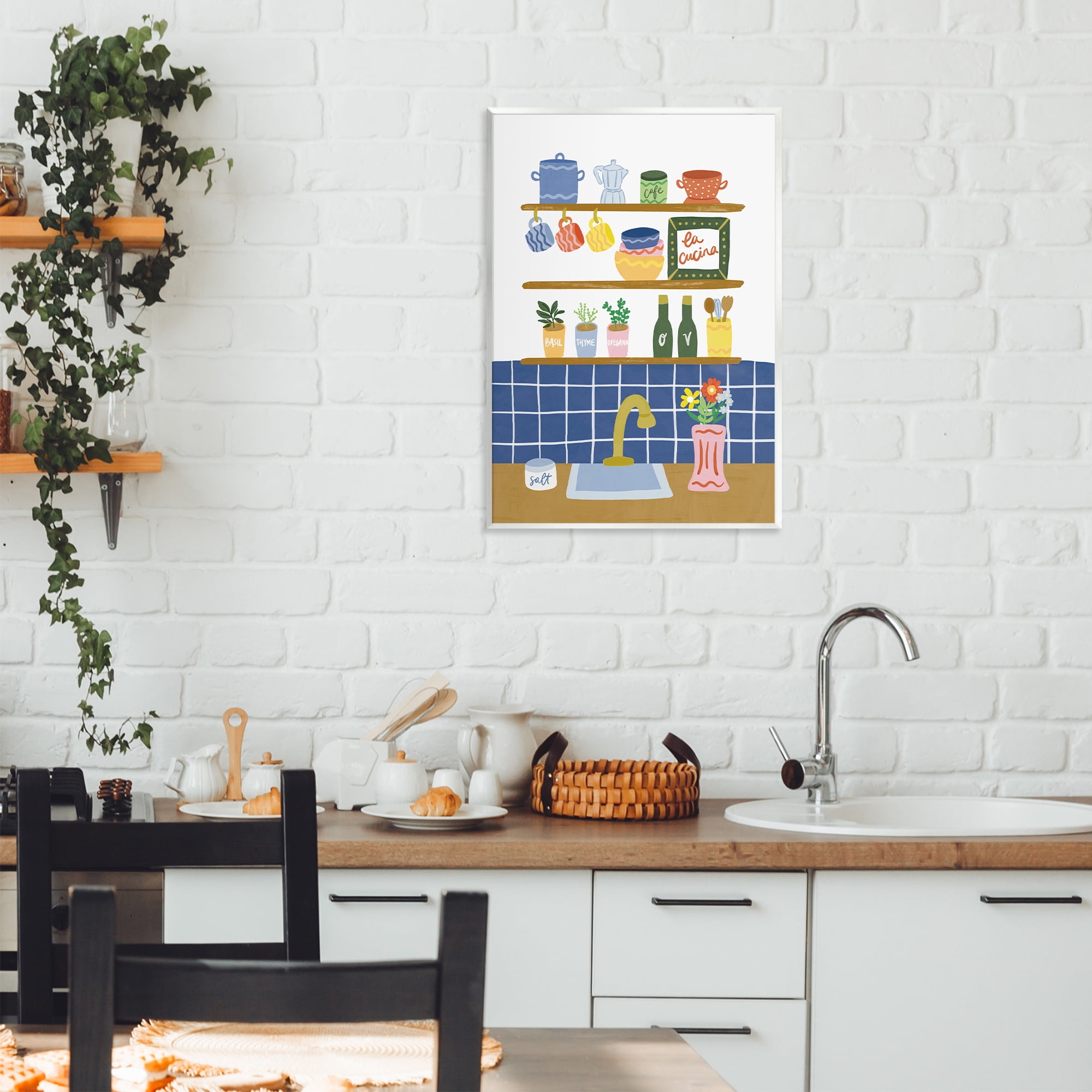 Stupell Industries Italian Kitchen Spice Rack Wall Plaque Art, design by Amanda Houston