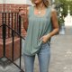 thumbnail image 5 of Cuello cuadrado Tops de verano Moda sin mangas para mujer Ajuste relajado (Verde L) FLhrweasw Para estrenar, 5 of 8