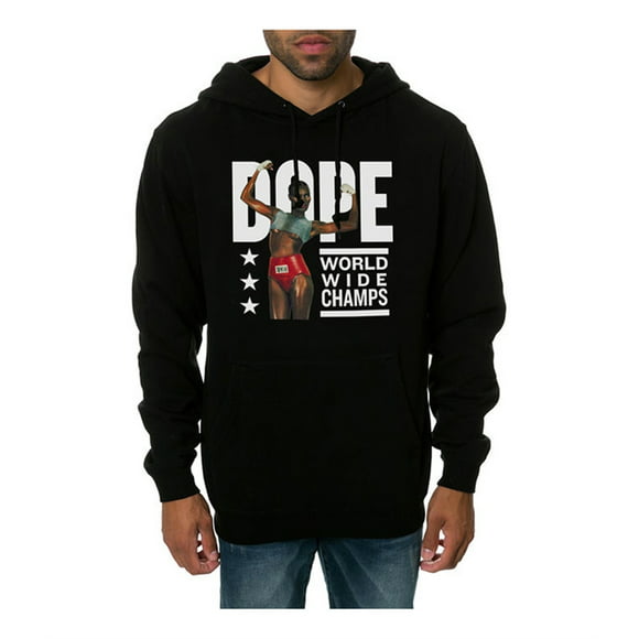 DOPE Mens The Worldwide Champs Hoodie Sweatshirt, Black, Large