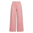 thumbnail image 6 of hoksml Women's High Waisted Wide Leg Pants Stretch Solid Casual Trousers with Pockets for Work Office Daily Wear, 6 of 9