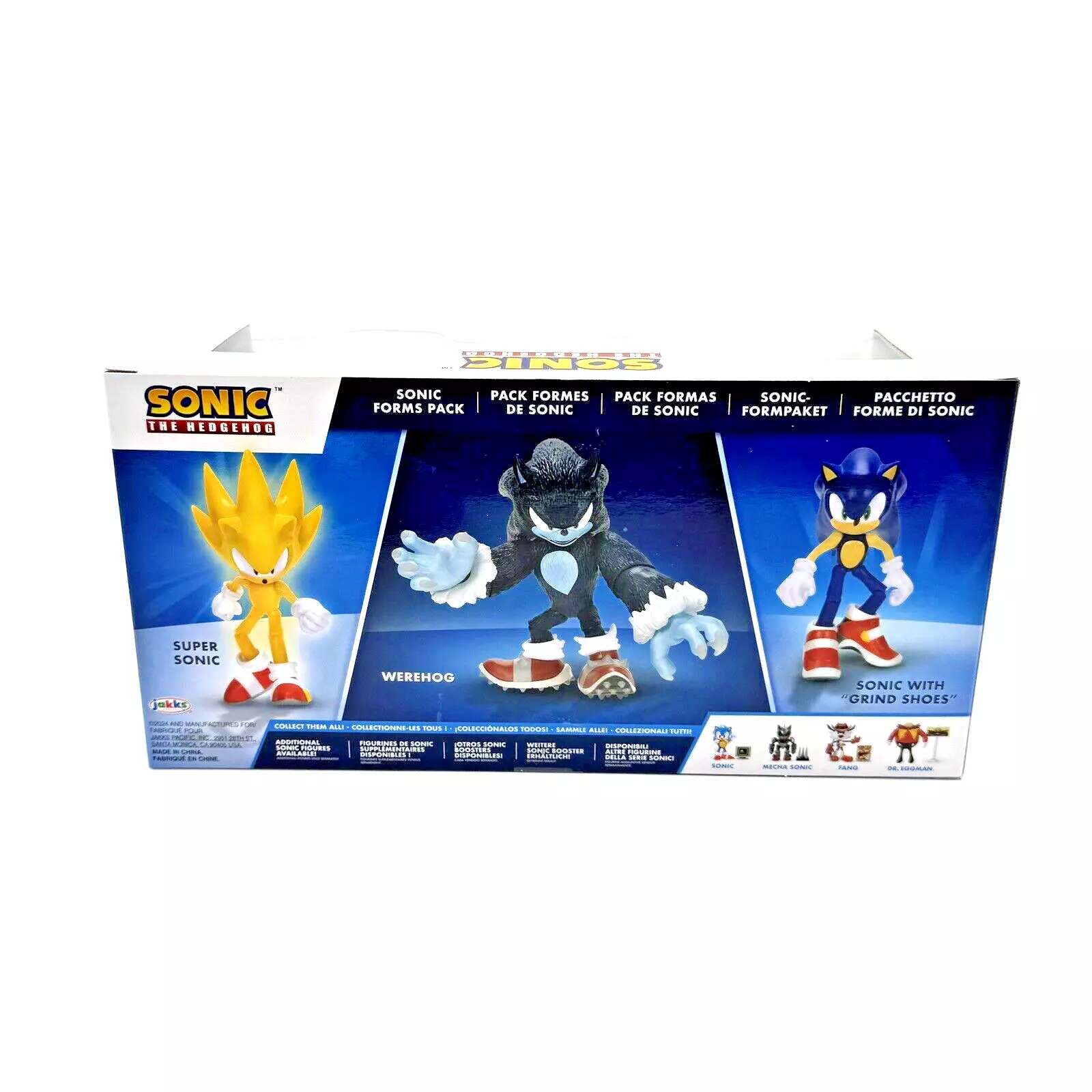 Jakks Pacific Sonic Forms 3 Pack Super Sonic Werehog Sonic Soap Shoes Fast Ship