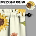 thumbnail image 5 of Floral Vintage Curtains 36 Inch Short - 3 Panel Boho Farmhouse Set with Rustic Wildflowers, Rod Pocket, 5 of 6