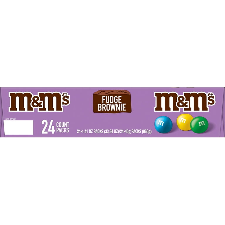 M & M Milk Chocolate Fudge Brownie 1.41oz Bag or 24 Count Box