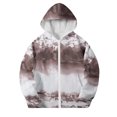 thumbnail image 3 of abtuhar Girls Jackets,Jackets for Girls,Girls Zip Up Hoodies Gradient Printed Zipper Sweatshirts Hooded Brown 4 Years, 3 of 6