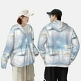 thumbnail image 6 of Kll Christmas Deer Print Men'S Women’s Upf 50+ Sun Protection Outdoor Hoodie Jacket Long Sleeve Fishing Hiking Performance Shirt- Large, 6 of 8