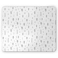 thumbnail image 1 of Woodland Mouse Pad, Nature Theme Simplistic Sketch of Repetitive Fir Trees and Triangles, Rectangle Non-Slip Rubber Mousepad, White and Charcoal Grey, by Ambesonne, 1 of 2