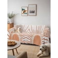 thumbnail image 6 of Orange Sunshine Couch Cover, Lines Retro Abstract Middle Century Sofa Cover Blanket for 3 Cushion Couch, Sectional Sofa Slipcover Furniture Protector for Living Room Bedroom 71''x134'', 6 of 9