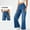 Blue, variant on Busydd Jeans for Women Trendy Baggy High Waisted Denim Pants for Women Wide Leg Womens Jeans with Pockets Blue XS
