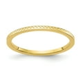 thumbnail image 1 of 10K Gold 1.2mm Criss-Cross Pattern Stackable Band - Size 9, 1 of 3