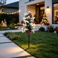 thumbnail image 4 of 2 Pack Artificial Plants with Ground Spike |Flower Bush for Outdoor Courtyard Garden Landscaping | Realistic Plastic Greenery for Home Porch Balcony Decor |Artificial Shrub for Indoor Decoration, 4 of 7