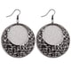 thumbnail image 1 of Pendientes geométricos Qarigey aretes círculo hueco mujer Negro, 1 of 6