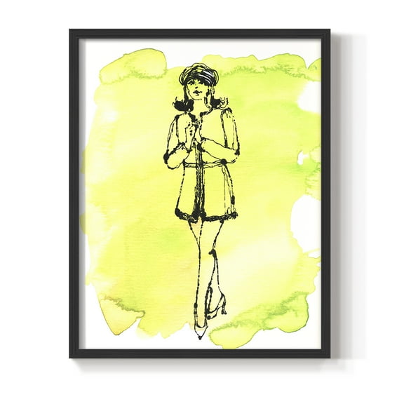 60's Fab I in Paper Solid Wood 8 x 10 Framed Print