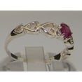 thumbnail image 3 of LBG British Made 925 Sterling Silver Natural Ruby Womens Solitaire Ring - 33 size options - Size 6, 3 of 6