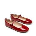 thumbnail image 4 of Women’s Soft Square Toe Mary Jane Ballerina Flats with Adjustable Ankle Strap, 4 of 5