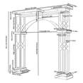 thumbnail image 6 of LUVODI Large Square Metal Wedding Arch Party Pillar Stand Garden Arbor Trellis Frame Outside Stage, 6 of 11