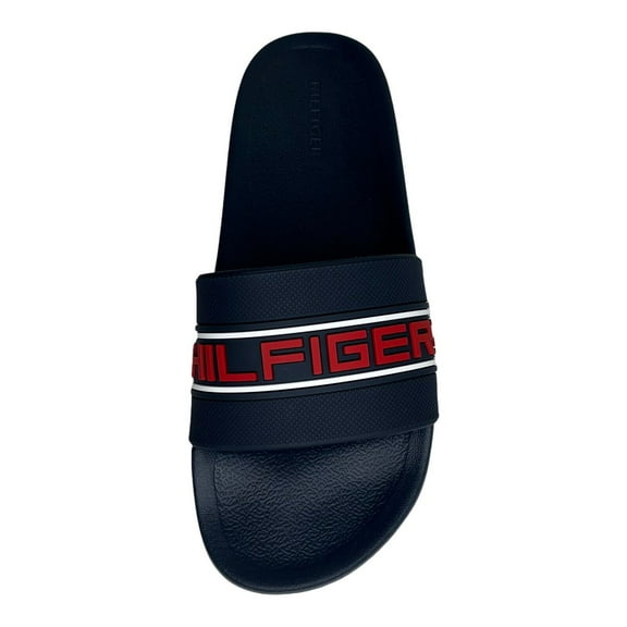 Tommy Hilfiger Etto Men's Slide Sandals Navy Blue/Red 11 D (M)