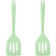 thumbnail image 2 of Juego de 2 espátulas de silicona, de goma de grado alimenticio, pequeñas espátulas de silicona, resistentes al calor, ranuradas para utensilios de cocina antiadherentes., 2 of 6