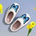 thumbnail image 4 of Fuzzy Slippers For Women Comfortable Home Colored Butterfly Cotton Slippers Winter Thick Sole Indoor Warmth Warm Cozy Winter House Slippers Bedroom Indoor House Shoes, 4 of 7