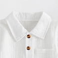 thumbnail image 6 of Gerichy Baby Boys Clothes Toddler Infant Boy Button-down Shirt Tops Cotton Linen Long Sleeve Fall T-Shirt 6M-3T, 6 of 7