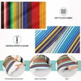 thumbnail image 5 of Coolnut Mexican Blanket Stripes Plush Pillowcase, Luxury Soft King Pillow Case for Hair and Skin, Standard Size Pillow Covers with Zipper Closure, 20x26in Home Decor Gifts, 5 of 7