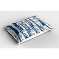 thumbnail image 2 of Ambesonne Batik Pillow Sham 2 Pack, Abstract Stripy Grunge, 30"x20", Navy Blue and Cream, 2 of 3
