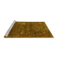thumbnail image 2 of Ahgly Company Machine Washable Indoor Round Oriental Yellow Industrial Area Rugs, 4' Round, 2 of 4