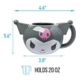 thumbnail image 3 of Sanrio Kuromi Face 20 Ounce 3D Sculpted Ceramic Mug, 3 of 7
