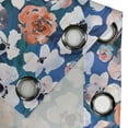 thumbnail image 4 of Ambesonne Floral Grommet Curtain, Modern Flourishes Flowers, 50"x120", Dark Teal Orange, 4 of 5