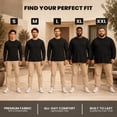 thumbnail image 6 of 3 Pack Thermal Shirts for Men, Base Layer Tops Navy Blue Bulk Wholesale, Cotton, Solid Colors, Shelter Donations (Large), 6 of 7