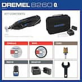 Dremel 8260 12VLi-Ion Variable Speed Cordless Smart Rotary Tool with Brushless Motor, 5 accessories, 3Ah Battery, Charger, Tool Bag