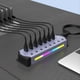thumbnail image 3 of USB 3.0 Hub,7-Port RGB Hub with LED Strip,Aluminum Case Hub EU Plug, 3 of 5