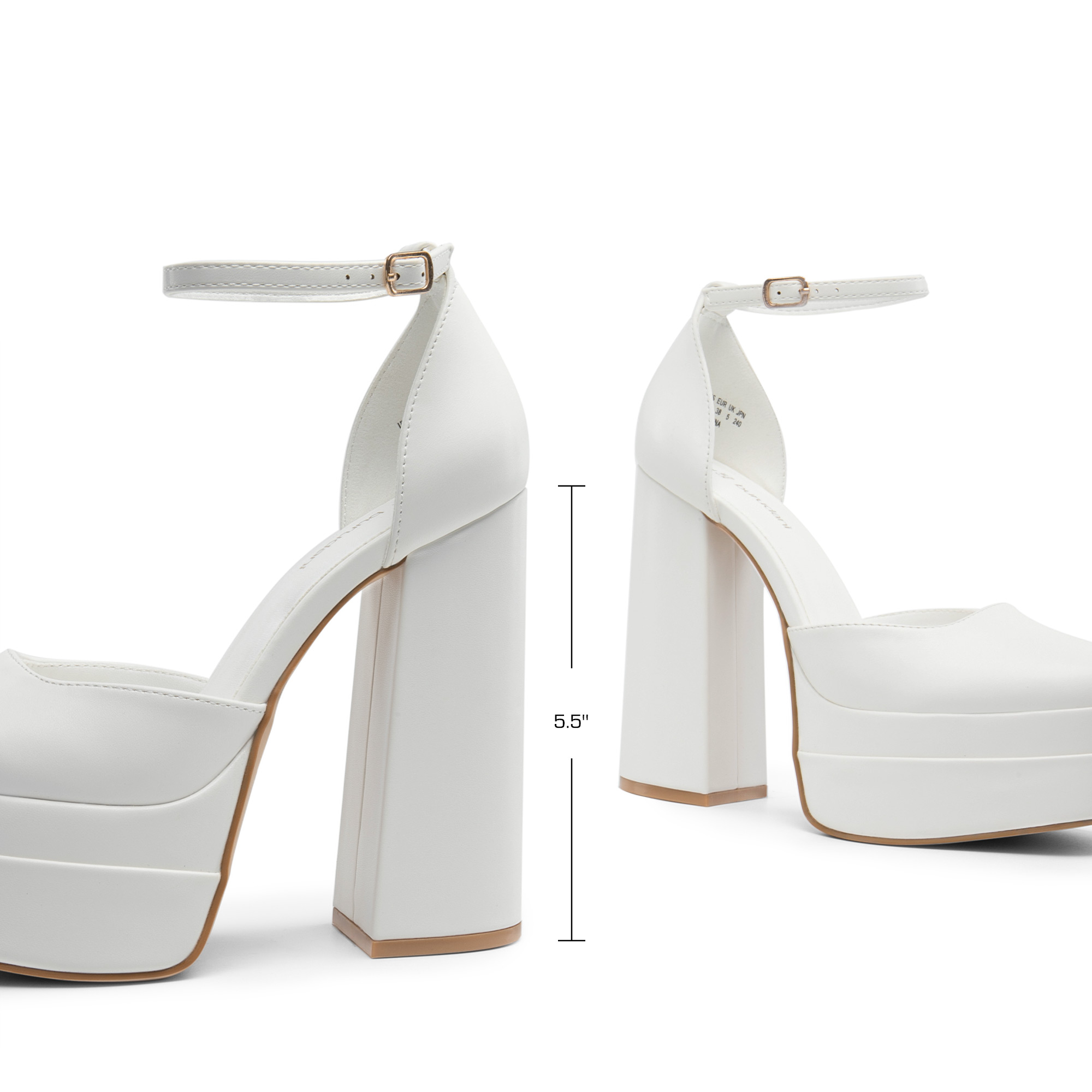 Burudani Women's Chunky Platform Block Heel Pumps photo 4