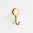 thumbnail image 2 of Clearance! beishanbush Coat Hook Wall Mounted Round Robe Hook Brushed Gold Towel Hook Heavy Duty Coat Rack for Bathroom Entryway Kitchen Living Room Non Hole Installation One Size Multi-Color, 2 of 9