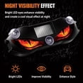 thumbnail image 4 of Solar Demon Eye LED Windshield Light, Waterproof Wireless Devil Eyes Warning Lamp, Dynamic Flicker Ambient Light, Solar & Type-C Charging, No Drill for Car Truck SUV(Blue), 4 of 7