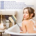 thumbnail image 6 of Unique Bargains Back Scrubber Double Side Long Handle Bath Brush Handle Brush for Bath Shower 14.96"x3.94"x3.15" Gray, 6 of 6