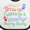 thumbnail image 4 of Inktastic Lacrosse Player Like Daddy Boys or Girls Baby Bib, 4 of 4