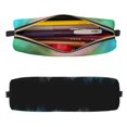 thumbnail image 3 of Ratiio Northern Lights Pattern Leather Pencil Case, Pencil Pouch with Durable Zipper, Compact and Stylish Organizer for Stationery, Art Supplies, Travel Essentials, 3 of 8