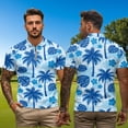 thumbnail image 5 of Binienty Tropical Palm Tree Matching Shirts for Couples Athletic Couple Shirt for Men Women Fashion Relaxed Quarter Zip Pullover for Running Casual Outing Wear, 5 of 7