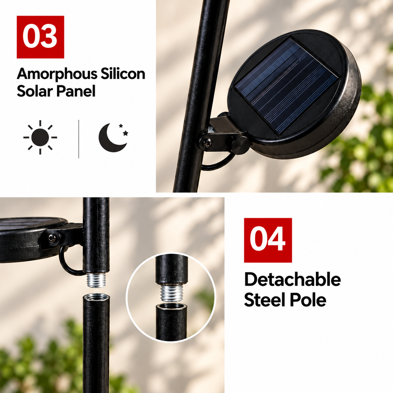 Mehoom 32-Inch Moon Fairy Solar Garden Light photo 8