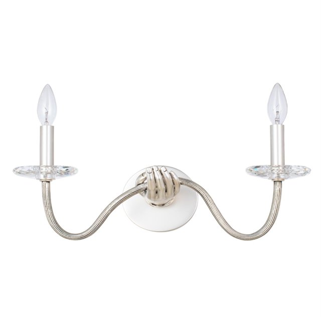 Kalco ILUMINE Venus 2 Light Wall Sconce Cast Brass Clear Crystal