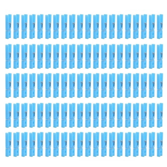 Blue Clothes Pins Bulk Set of 100,Little Blue DIY Clothespins,Mini Clip for Baby Shower Keepsakes,Utility Plastic Decorative Clothespins,Clothes Pins for Baby Shower Pins (Blue)